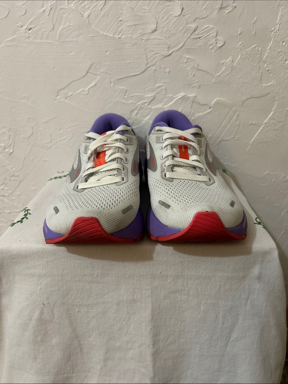 Brooks Women's Running Shoes - White, Purple & Red Accent - Picture 2 of 5